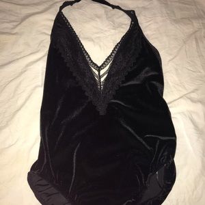 Halter lace body suit